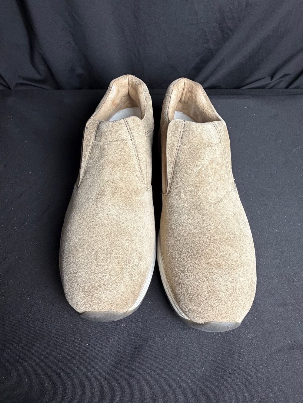 Vintage Merrell Board Runner Moc Taupe Suede Slip On Shoes Size 10